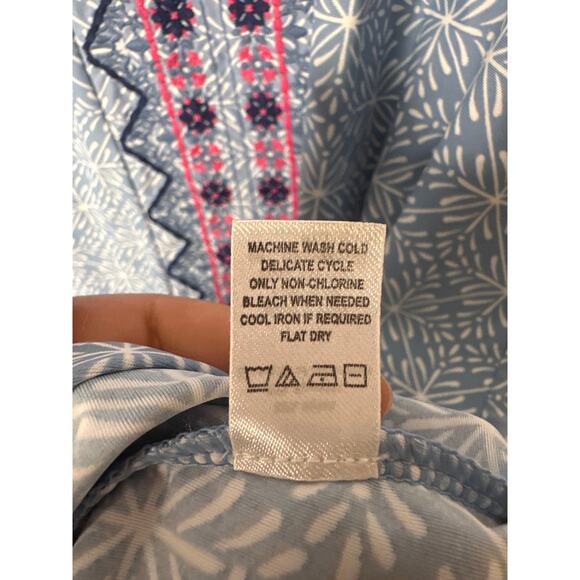 CABANA LIFE Coast Long Sleeve Tunic Dress Blue Size Large - Picture 9 of 10